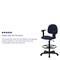 Flash Furniture Contemporary Drafting Chair, 20" L 42-3/4" H, Adjustable Padded, Fabric Seat BT-659-NVY-ARMS-GG - alternate 6